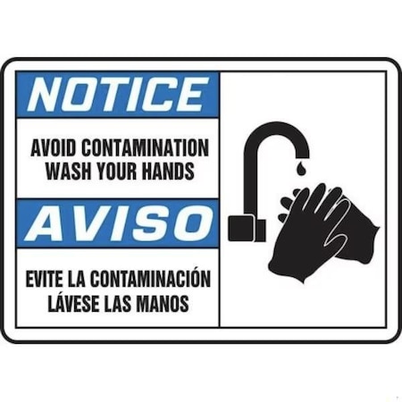 Accuform BILINGUAL ANSI NOTICE Safety Sign SBMCHL810MXT SBMCHL810MXT
